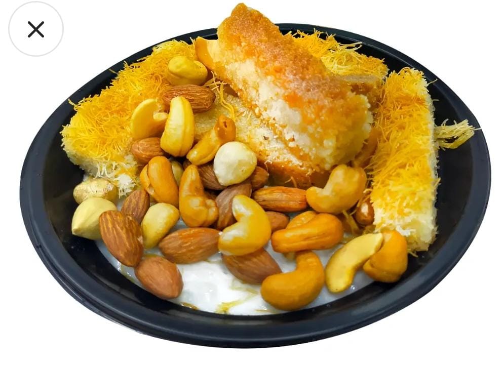 رز بلبن مكسرات و بسبوسه